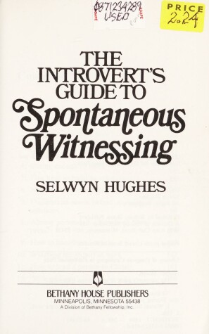 Book cover for Introvert's Guide to Witnessing