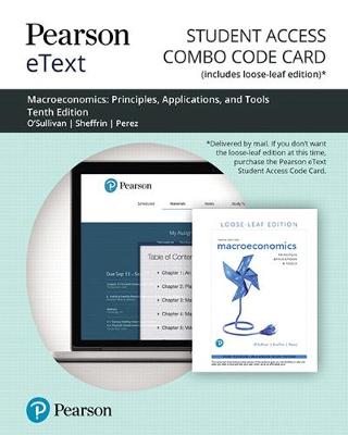 Book cover for Pearson Etext for Macroeconomics