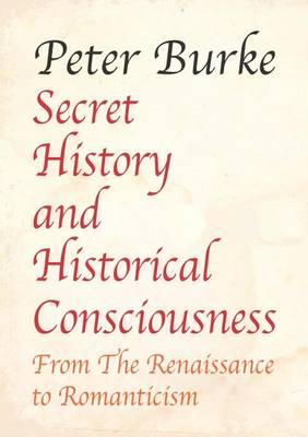 Book cover for Secret History and Historical Consciousness From Renaissance to Romanticism