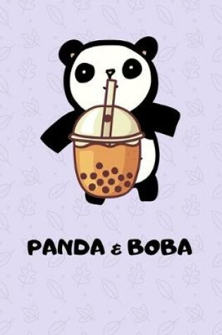 Cover of Panda & Boba Notebook gift idea for Bubble Tea Lovers, girlfriend, boyfriend