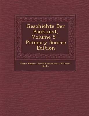 Book cover for Geschichte Der Baukunst, Volume 5