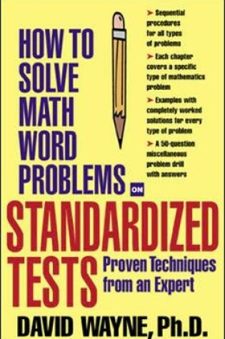 Cover of How To Solve Math Word Problems On Standardized Tests