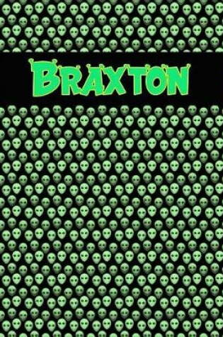 Cover of 120 Page Handwriting Practice Book with Green Alien Cover Braxton