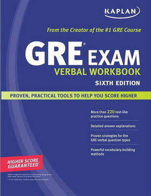 Cover of Kaplan GRE Exam Verbal Workbook
