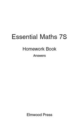 Book cover for Essential Maths 7S Homework Answers