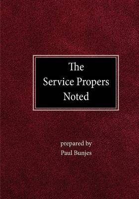 Book cover for The Service Propers Noted