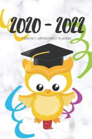 Cover of 2020-2022 Three 3 Year Planner Nocturnal Owl Monthly Calendar Gratitude Agenda Schedule Organizer
