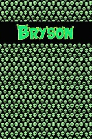 Cover of 120 Page Handwriting Practice Book with Green Alien Cover Bryson