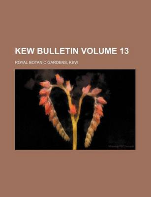 Book cover for Kew Bulletin Volume 13