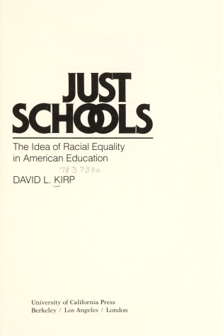 Cover of Just Schools