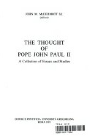 Cover of Thought of Pope John Paul II