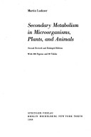 Cover of Secondary Metabolism in Microorganisms, Plants, and Animals