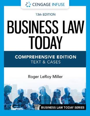 Book cover for Cengage Infuse for Miller's Business Law Today, Comprehensive, 1 Term Printed Access Card