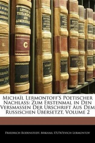 Cover of Michal Lermontoff's Poetischer Nachlass