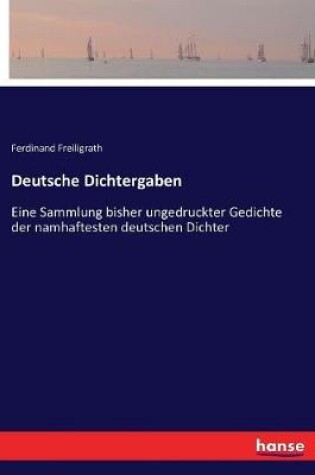 Cover of Deutsche Dichtergaben