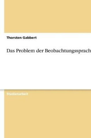 Cover of Das Problem Der Beobachtungssprache