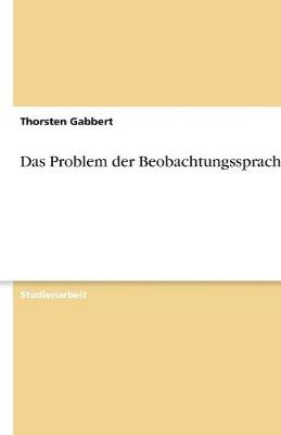 Cover of Das Problem Der Beobachtungssprache