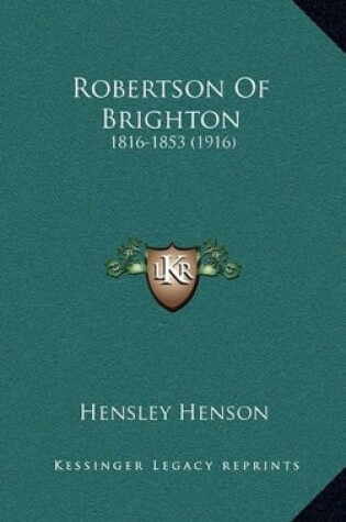 Cover of Robertson of Brighton