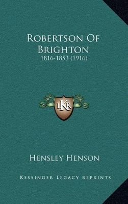 Book cover for Robertson of Brighton