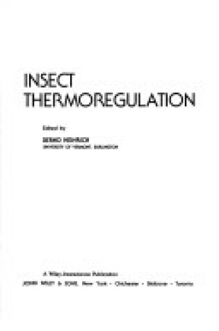 Cover of Insect Thermoregulation