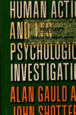 Cover of Human Action and Its Psychological Investigation