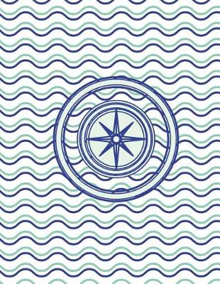 Book cover for Compass Nautical Waves Notebook - 5x5 Graph Paper