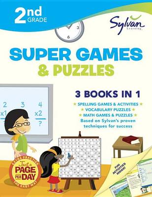 Book cover for Second Grade Super Games & Puzzles (Sylvan Super Workbooks)