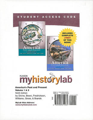 Book cover for MyLab History with Pearson eText -- Standalone Access Card -- for America Past and Present, Volumes 1 and 2