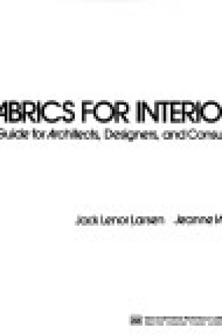 Cover of Fabrics for Interiors