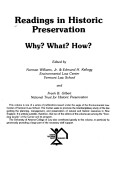 Book cover for Readings in Historic Preservation