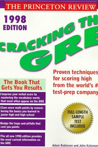 Cover of Princeton Review: Cracking Gre 1998