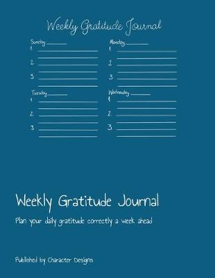 Book cover for Weekly Gratitude Journal