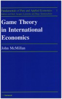 Book cover for Game Theory in International Economics