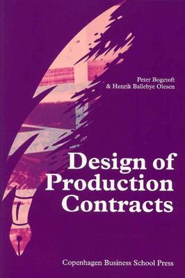 Cover of Design of Production Contracts