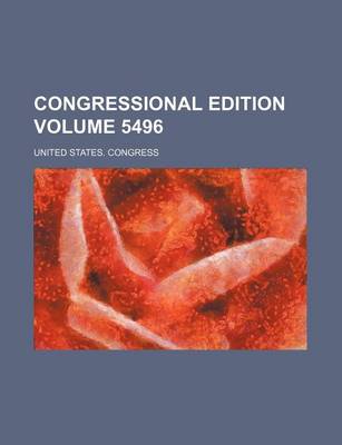 Book cover for Congressional Edition Volume 5496