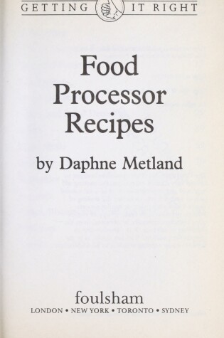 Cover of Food Processor Recipes