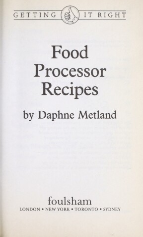 Cover of Food Processor Recipes