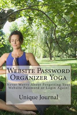 Book cover for Website Password Organizer Yoga