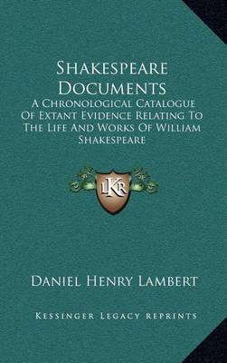 Book cover for Shakespeare Documents