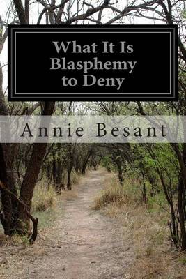 Book cover for What It Is Blasphemy to Deny