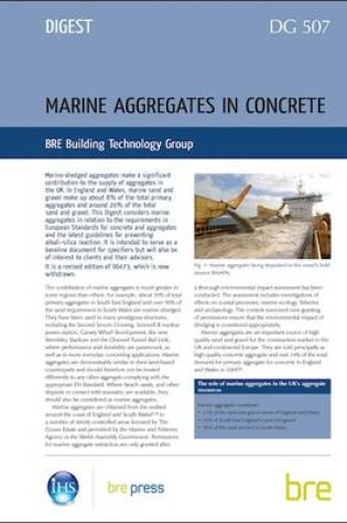 Cover of Marine Aggregates in Concrete