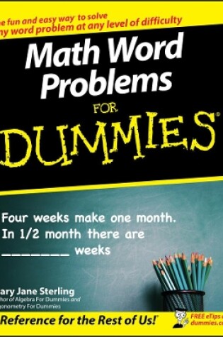 Cover of Math Word Problems For Dummies