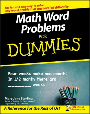Book cover for Math Word Problems For Dummies