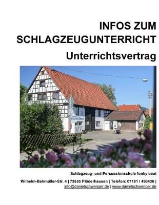 Book cover for Unterrichtsvertrag Schlagzeug- und Percussionschule funky beat