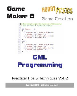 Book cover for Game Maker 8 Game Creation GML Programming