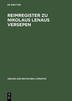Cover of Reimregister Zu Nikolaus Lenaus Versepen
