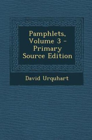 Cover of Pamphlets, Volume 3