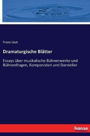 Cover of Dramaturgische Blätter
