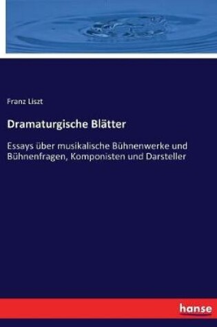 Cover of Dramaturgische Bl�tter