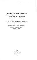 Book cover for Agric Pricing Policy In Africa